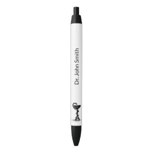 Medical Snake Bowl Black Hygieia White Caduceus Ink Pen