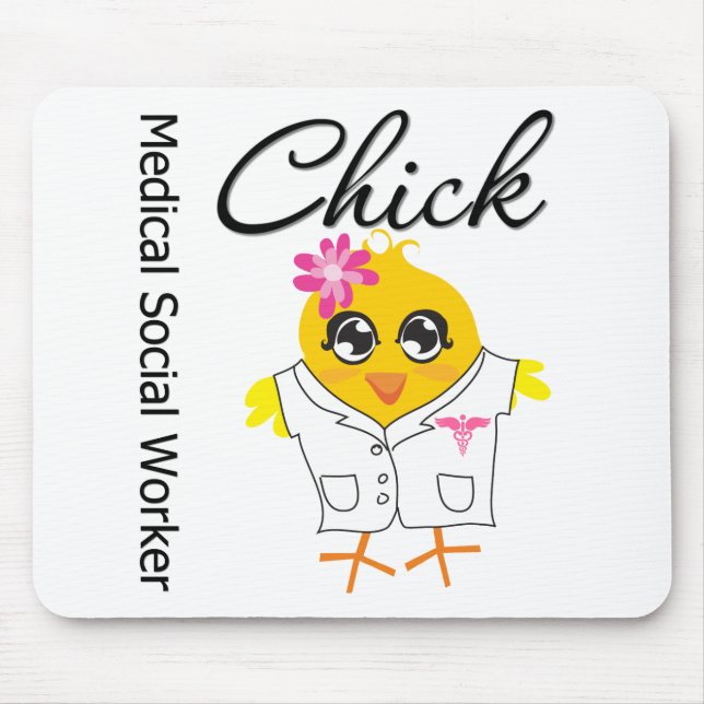 Medical Social Worker Chick Mouse Pad (Front)