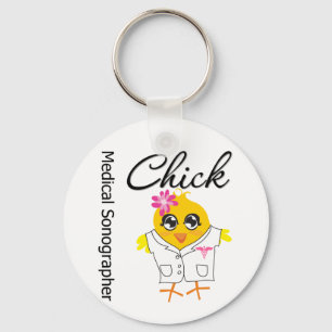 Medical Sonographer Chick Keychain