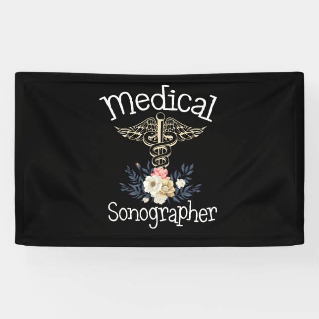Medical Sonographer Cute Sonography Gift Banner (Horizontal)