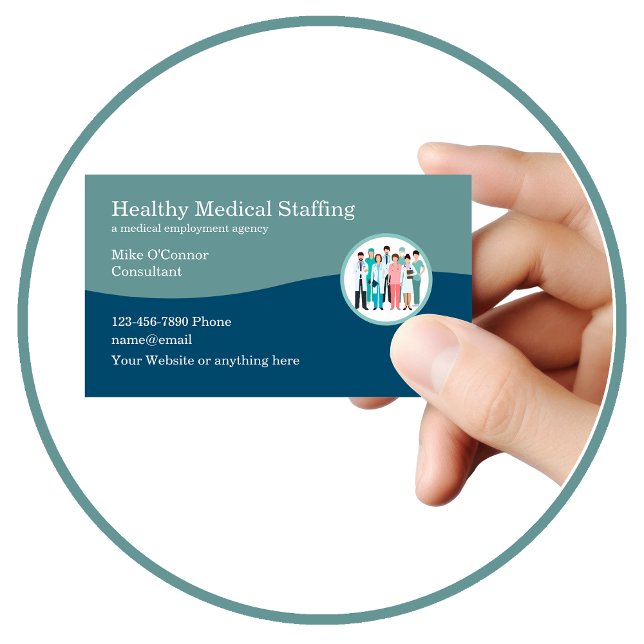 Medical Staff Employment Agency Business Card (Creator Uploaded)