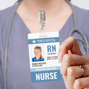 Medical Staff Hospital Nurse ID Badge