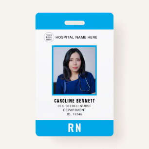 Medical Staff Nurse Photo ID   Hospital Logo Badge