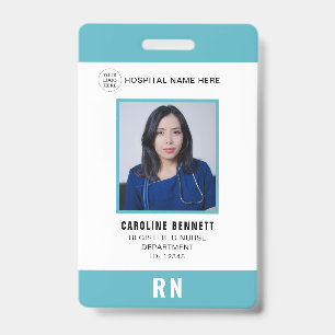 Medical Staff Nurse Photo ID   Hospital Logo Badge