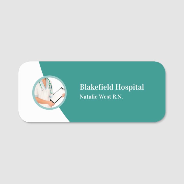 Medical Staff Nurse Theme Name Tags (Front)