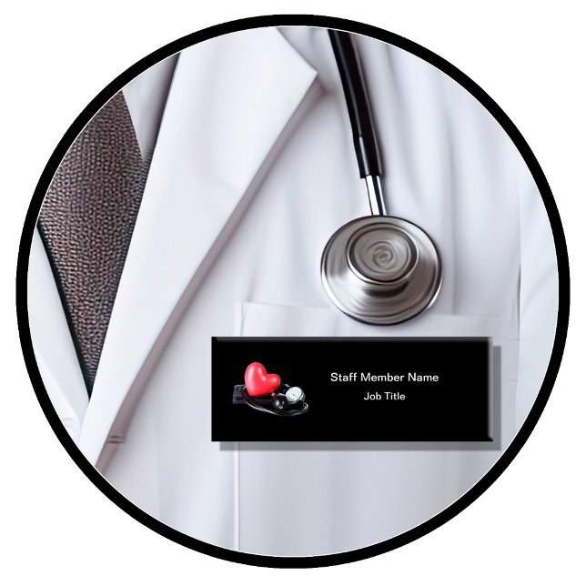 Medical Staff Professional Name Tag (Creator Uploaded)