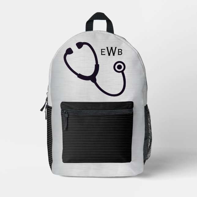 Medical Stethescope  Printed Backpack (Front)