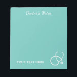 Medical stethoscope logo notepad for doctor MD<br><div class="desc">Medical stethoscope logo notepad for doctor MD. Personalized memo pad design for home,  school or office. make your own school / office supplies. Gift ideas for physician,  medical personnel,  nurses,  surgeon,  nursing school,  hospital staff,  co worker,  practice,  company etc. Customizable note pad template.</div>