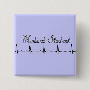 Medical Student QRS Design Gifts 2 Inch Square Button