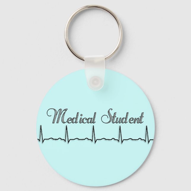Medical Student QRS Design Gifts Keychain (Front)