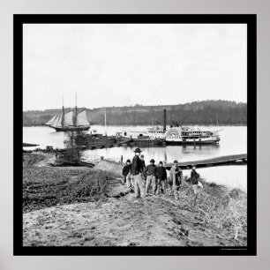 Medical Supply Boat on the Appomattox River 1864 Poster
