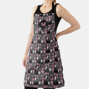 Medical Supply Pattern in Pink and Gray Apron