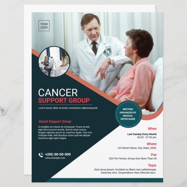Medical Support Group Flyer Template (Front/Back)
