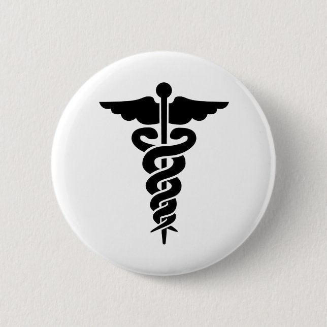 Medical Symbol 2 Inch Round Button (Front)