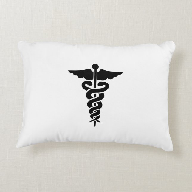 Medical Symbol Accent Pillow (Back)