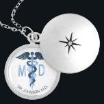 Medical Symbol Caduceus -Personalized Locket Necklace<br><div class="desc">Personalized Medical Symbol Caduceus Necklace ready for you to personalize. ✔Note: Not all template areas need changed. 📌If you need further customization, please click the "Click to Customize further" or "Customize or Edit Design"button and use our design tool to resize, rotate, change text colour, add text and so much more.⭐This...</div>