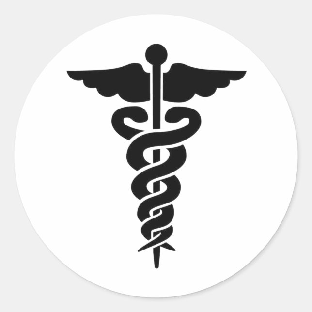 Medical Symbol Classic Round Sticker (Front)