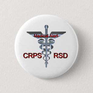 Medical Symbol - CRPS RSD Medical Alert 2 Inch Round Button