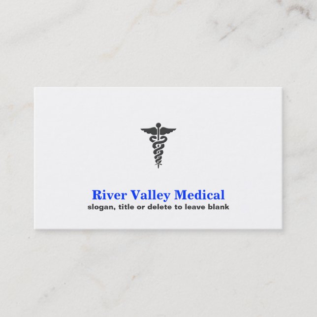 Medical Symbol Healthcare and Emergency Business Card (Front)