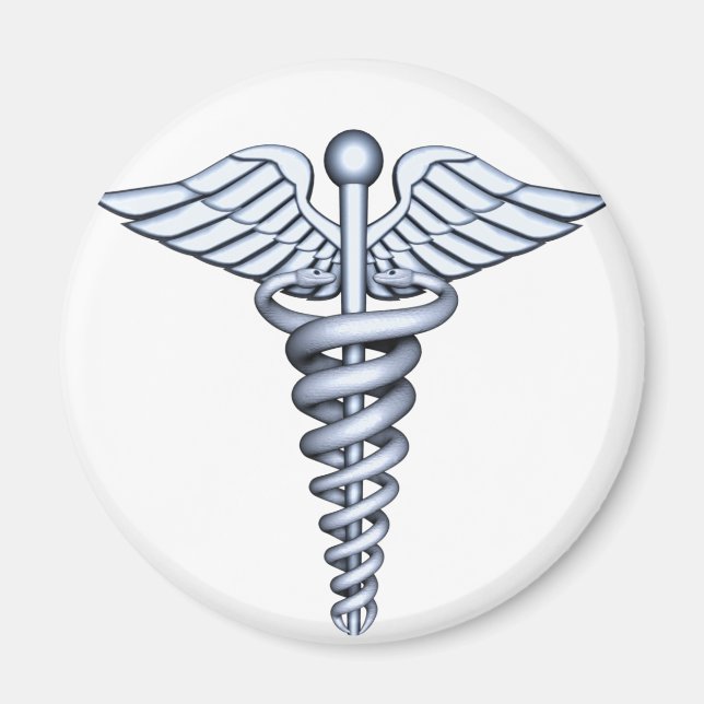 Medical Symbol Silver Magnet (Front)