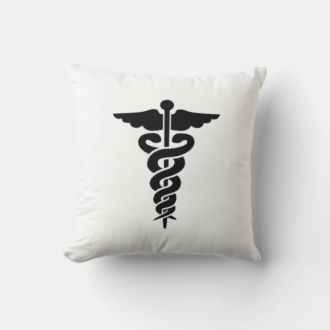 Medical Symbol Throw Pillow (Front)