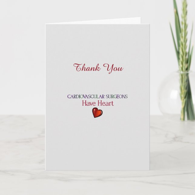 Medical Thank You Cardiovascular Surgeon (Front)
