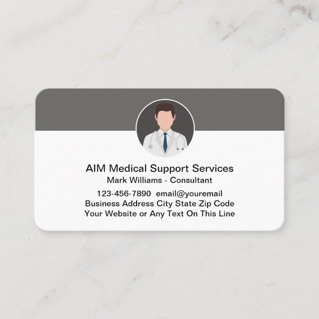 Medical Theme Business Cards (Front)