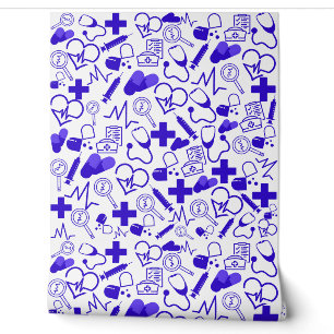 Medical Theme Peel and Stick Healthcare Decor Wallpaper