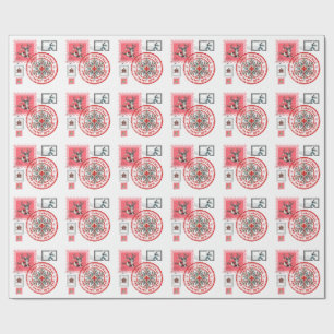 Medical-Themed Christmas Stamps and Holiday Clipar Wrapping Paper