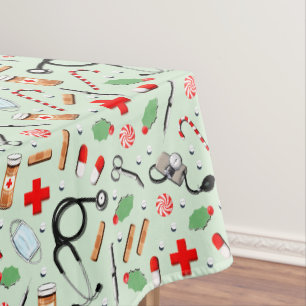 Medical Themed Holiday Party Tablecloth