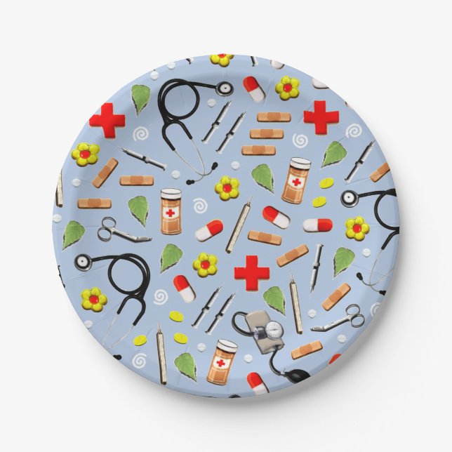 Medical Themed Paper Plate (Front)