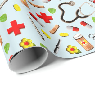 Medical Themed Wrapping Paper