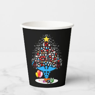 Medical Tools Christmas Tree Funny Nurse Christmas Paper Cups