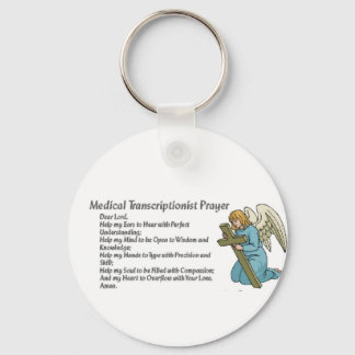Medical Transcription Prayer Keychain