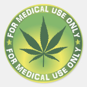 Medical Use Marajuana Classic Round Sticker
