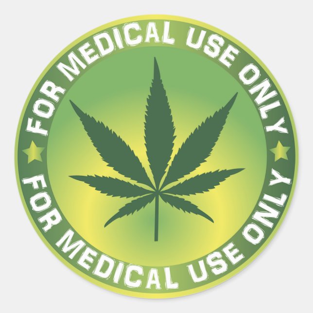 Medical Use Marajuana Classic Round Sticker (Front)