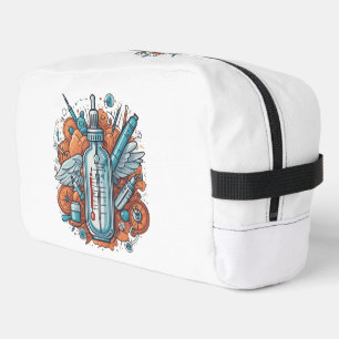 Medical Vial Art – Syringe & Pill Bottle Wings  Dopp Kit