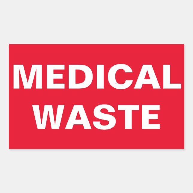 Medical Waste Sign Sticker (Front)