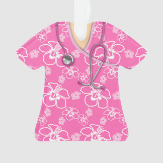 Médicale floral de rose et blanc frotte