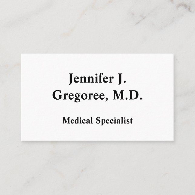 Médicale minimaliste Carte de visite (Devant)