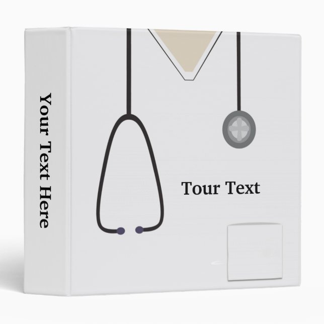 Médicale Scrubs Doctor Nurse Classeur personnalisé (Devant/Côté)