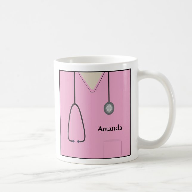 Médicale Scrubs Doctor Nurse Pink Mug (Droite)