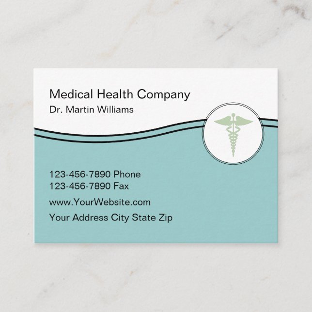 Médicale Thème Docteur Cartes de visite de bureau (Devant)