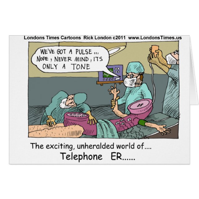 Médicale Urgence 4 Téléphones Drôle Carte cadeau M (Devant horizontal)