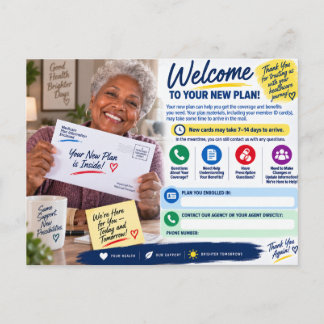 Medicare New Enrolment Welcome & Client Retention Postcard