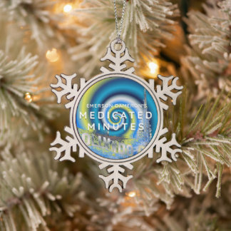 Medicated Holidays Snowflake Pewter Christmas Ornament