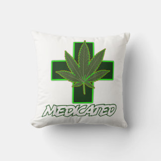 Medicated Weed Throw Pillow