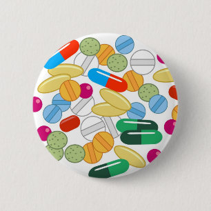 Medication 2 Inch Round Button