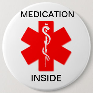 Medication inside medical alert button