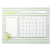 Medication Log Sheets Personalized